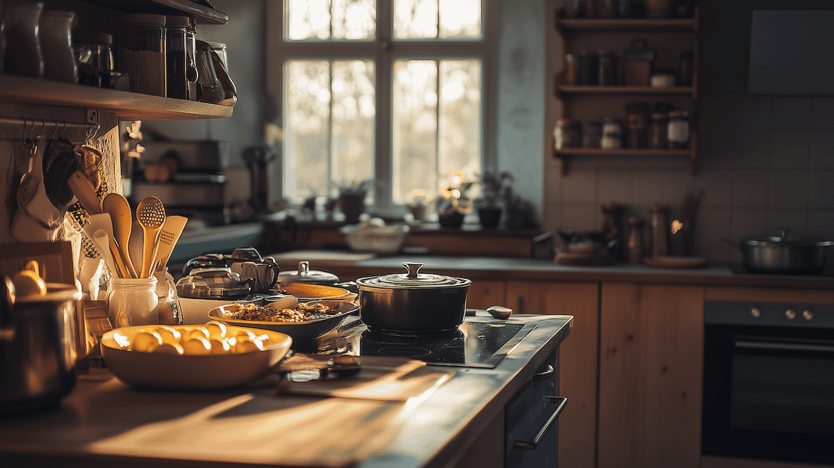 Cuisine avec un repas